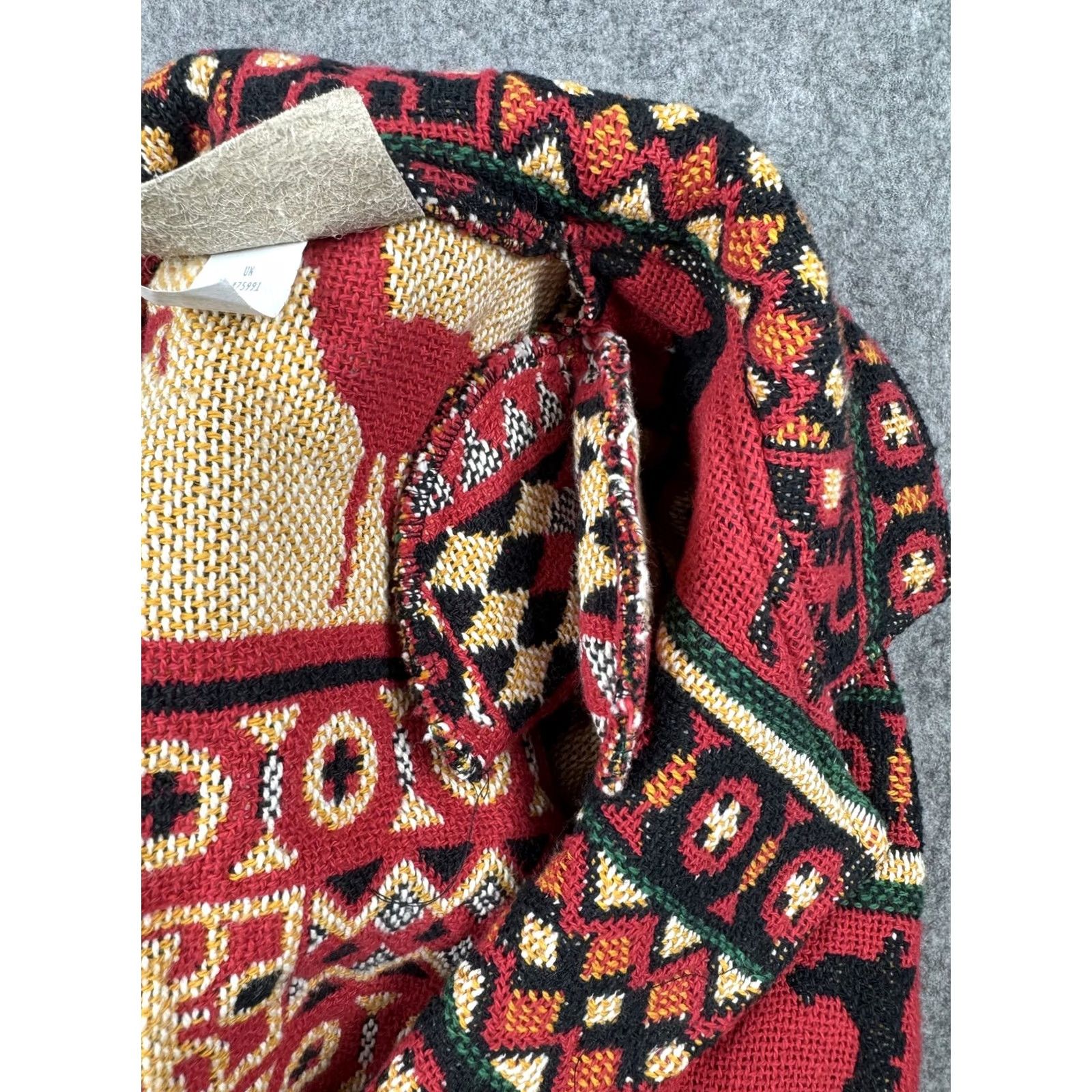 PONY Vintage Painted Pony Jacket Womens Medium Southwestern Llama Red Cotton 90s USA Size M / US 6-8 / IT 42-44 - 8 Thumbnail