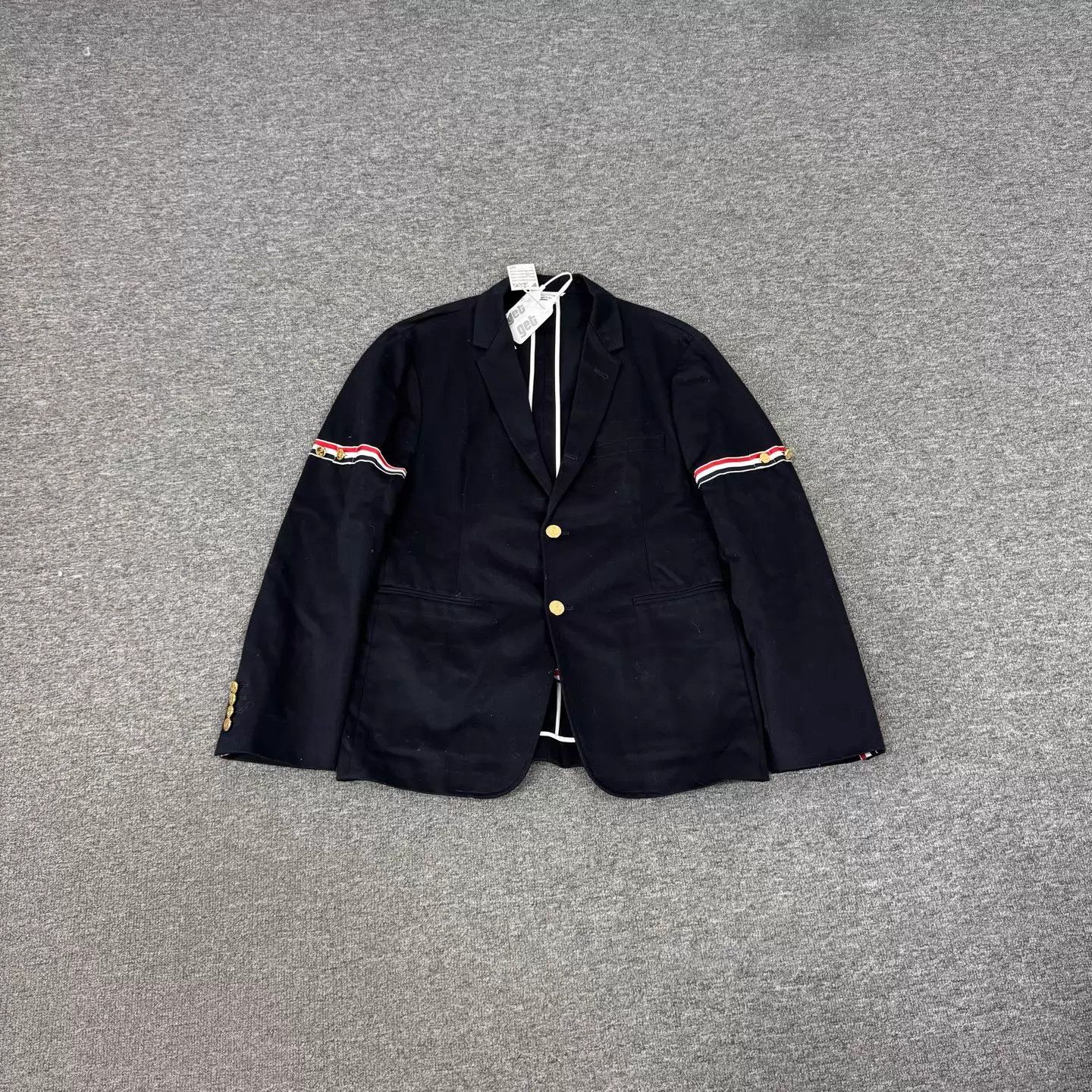 Thom Browne Thom Browne Gold Cuff Navy Casual Blazer 99 New Size 2 Size US M / EU 48-50 / 2 - 1 Thumbnail