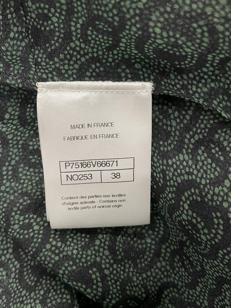 Chanel Chanel Green ink full logo silk shirt Size XS / US 0-2 / IT 36-38 - 5 Thumbnail