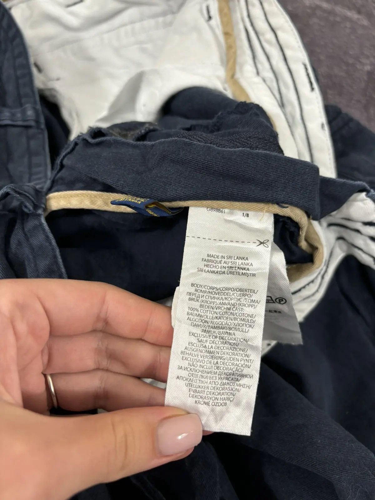 Polo Ralph Lauren × Ralph Lauren × Vintage Vintage Polo Ralph Lauren Y2K Navy Military Cargo Shorts Size US 36 / EU 52 - 11 Thumbnail