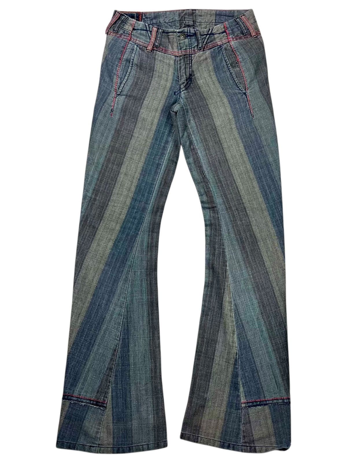If Six Was Nine 2000s MFG - Patchwork Denim Banana Cut Pants Size US 29 - 1 Thumbnail