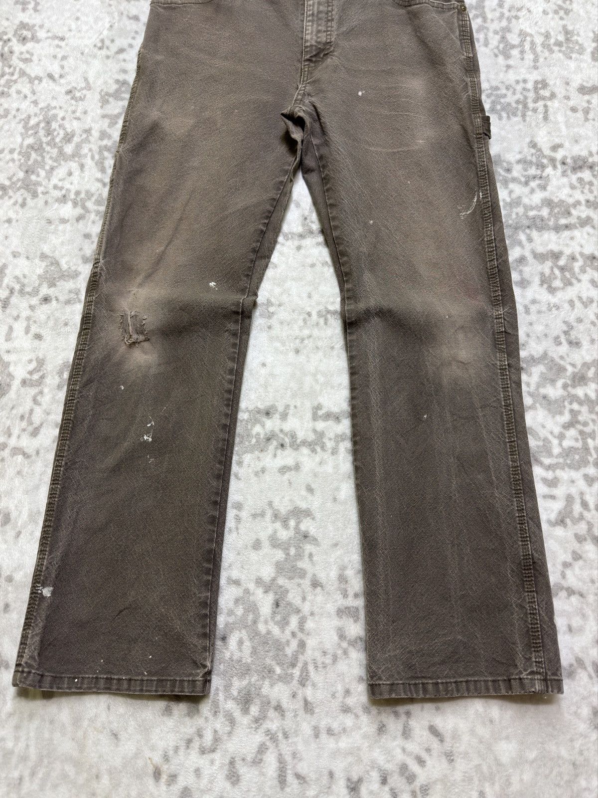 Dickies Vintage Brown Workwear Carpenter Pants Sun Faded Distressed Size US 32 / EU 48 - 6 Thumbnail