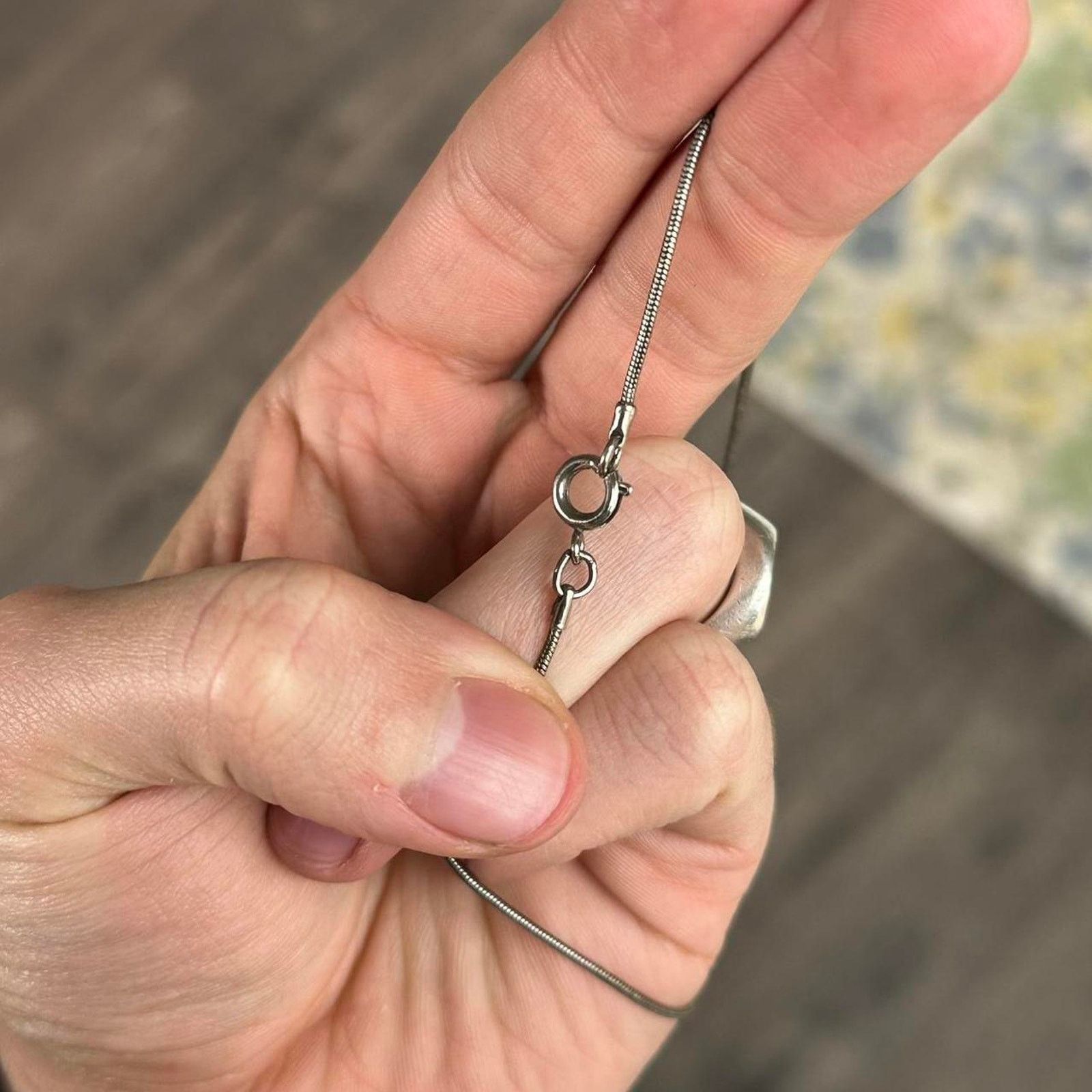 Jewelry × Vintage Vintage Silver USA Star Rope Chain Link Pendant Necklace Size ONE SIZE - 4 Thumbnail