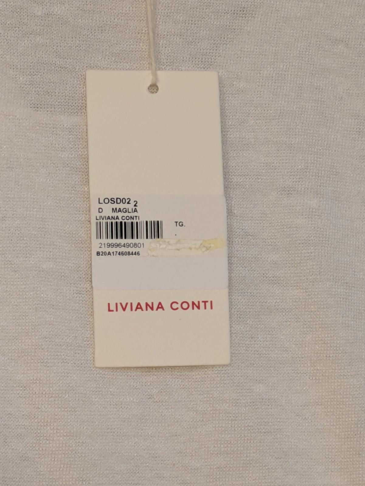 Other NWT LIVIANA CONTI White Asymmetric Linen 2pc Drape Top 42IT Size S / US 4 / IT 40 - 5 Thumbnail