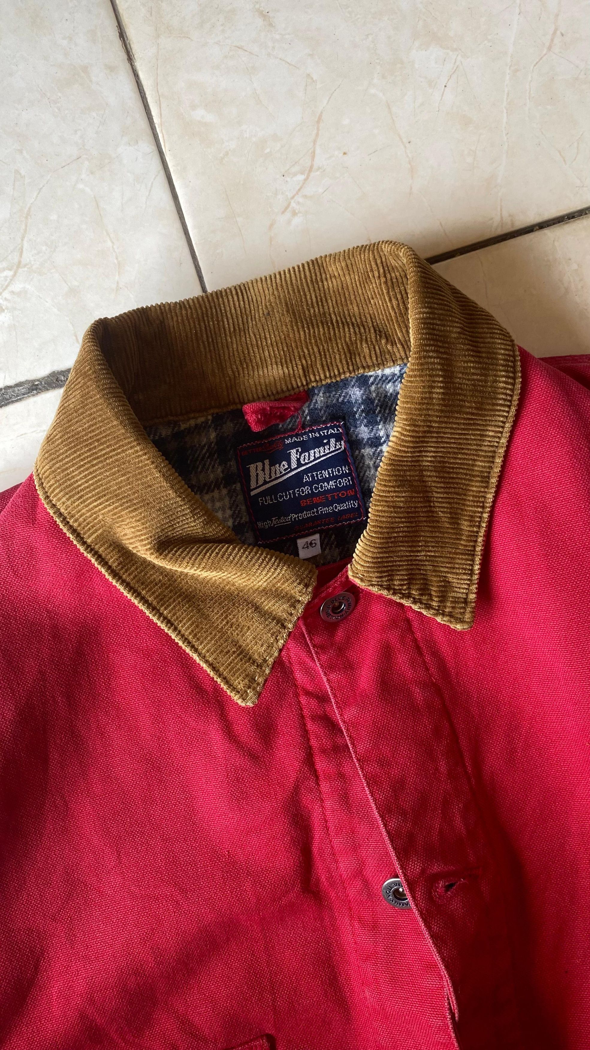 Benetton vintage 80s blue family benetton work canvas chore jacket Size US S / EU 44-46 / 1 - 3 Thumbnail