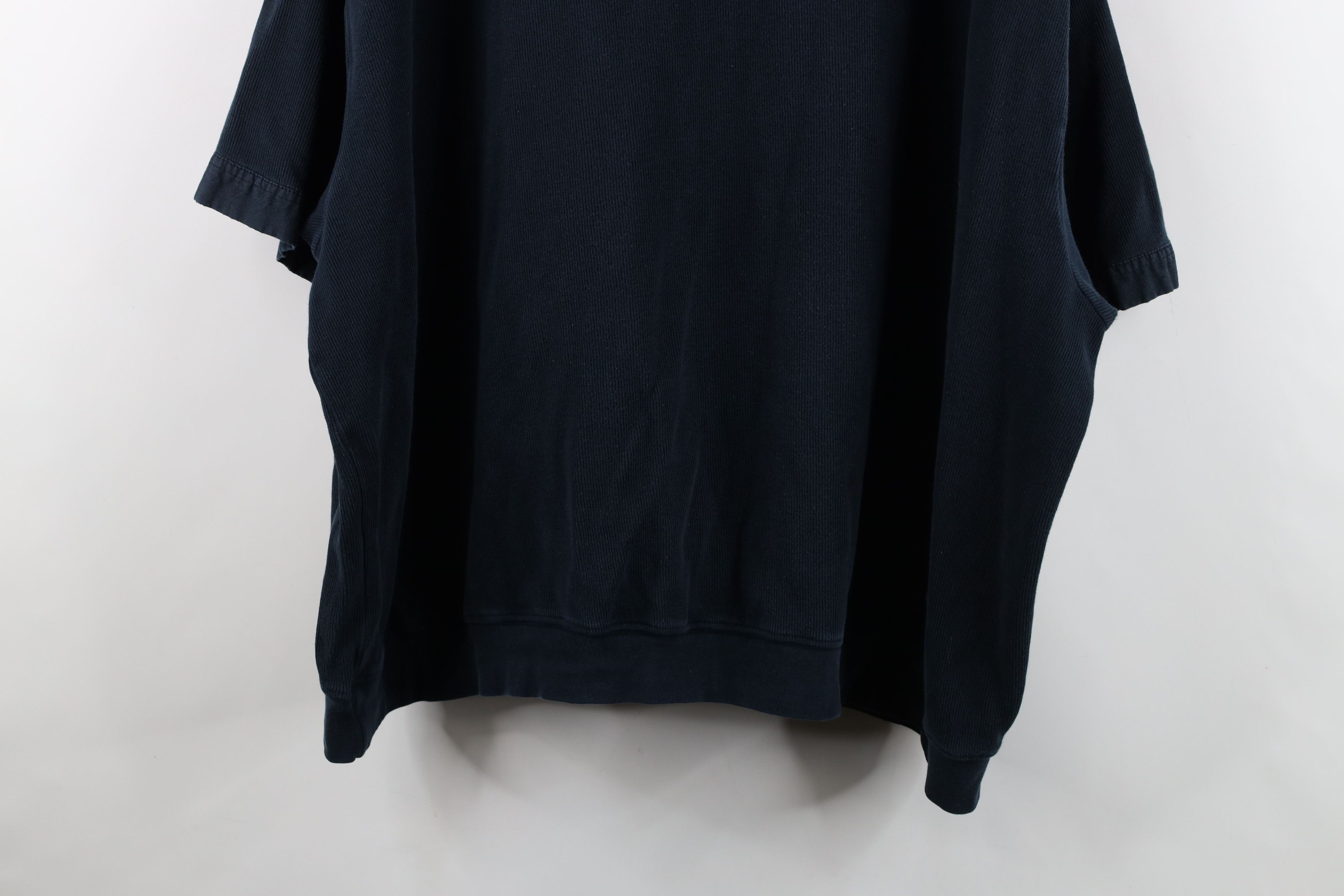 Vintage Vintage 90s Streetwear Ribbed Knit Pullover Polo Shirt Black Size US XXL / EU 58 / 5 - 15 Thumbnail