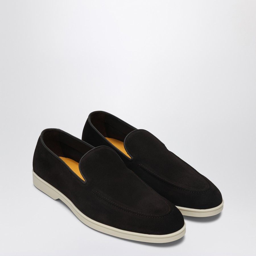 o1d2blof0225 Leather Moccasin Loafers in Brown