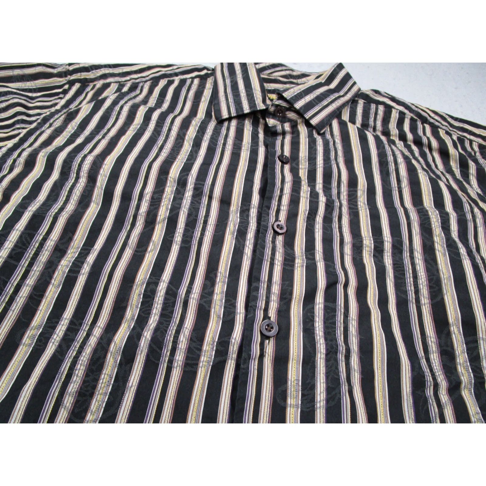 Tommy Bahama VINTAGE Tommy Bahama Shirt Men XL Black Silk Blend Button Up Long Sleeve Tiki Size US XL / EU 56 / 4 - 2 Thumbnail