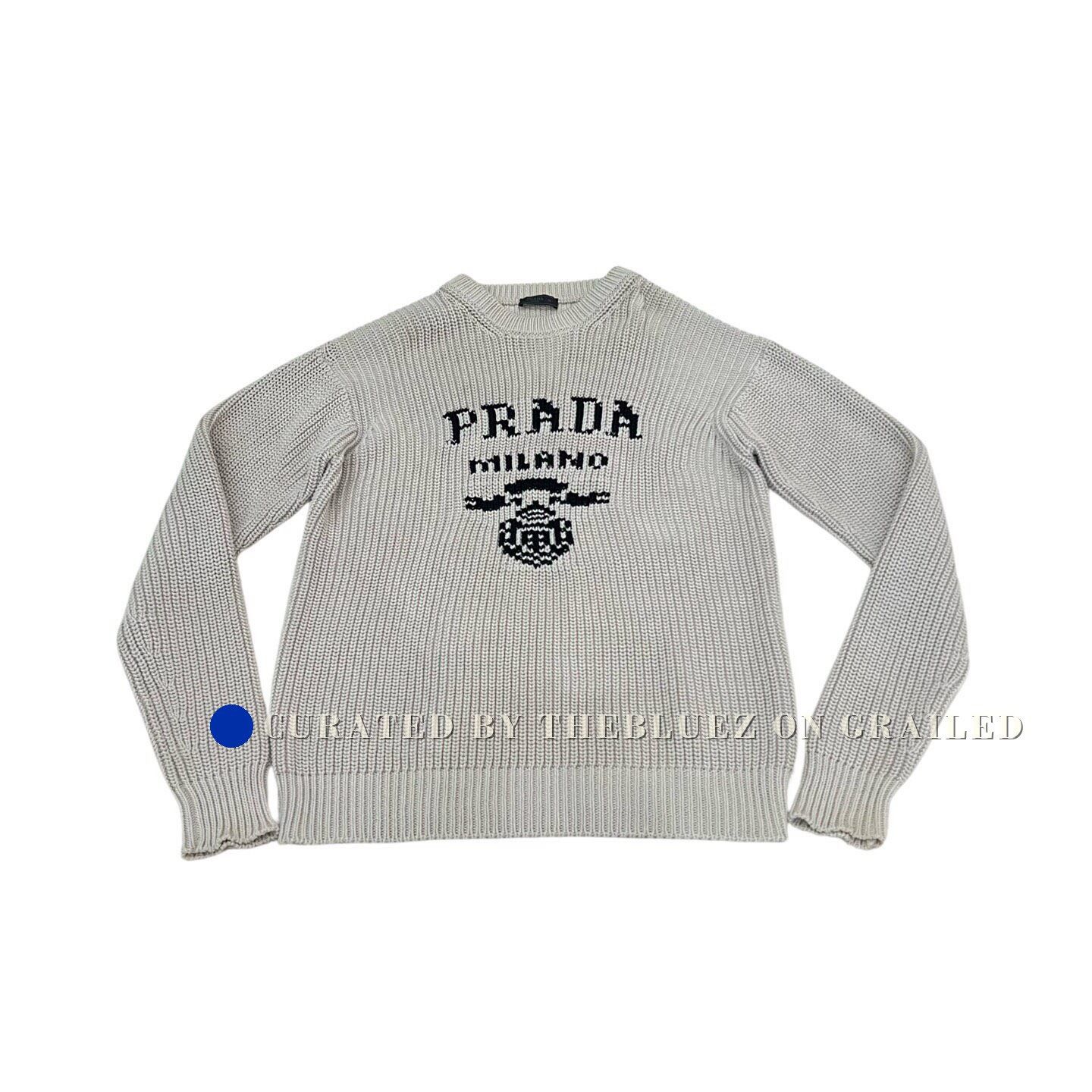 Prada Prada Logo Thick Knit Sweater Size US M / EU 48-50 / 2 - 1 Thumbnail