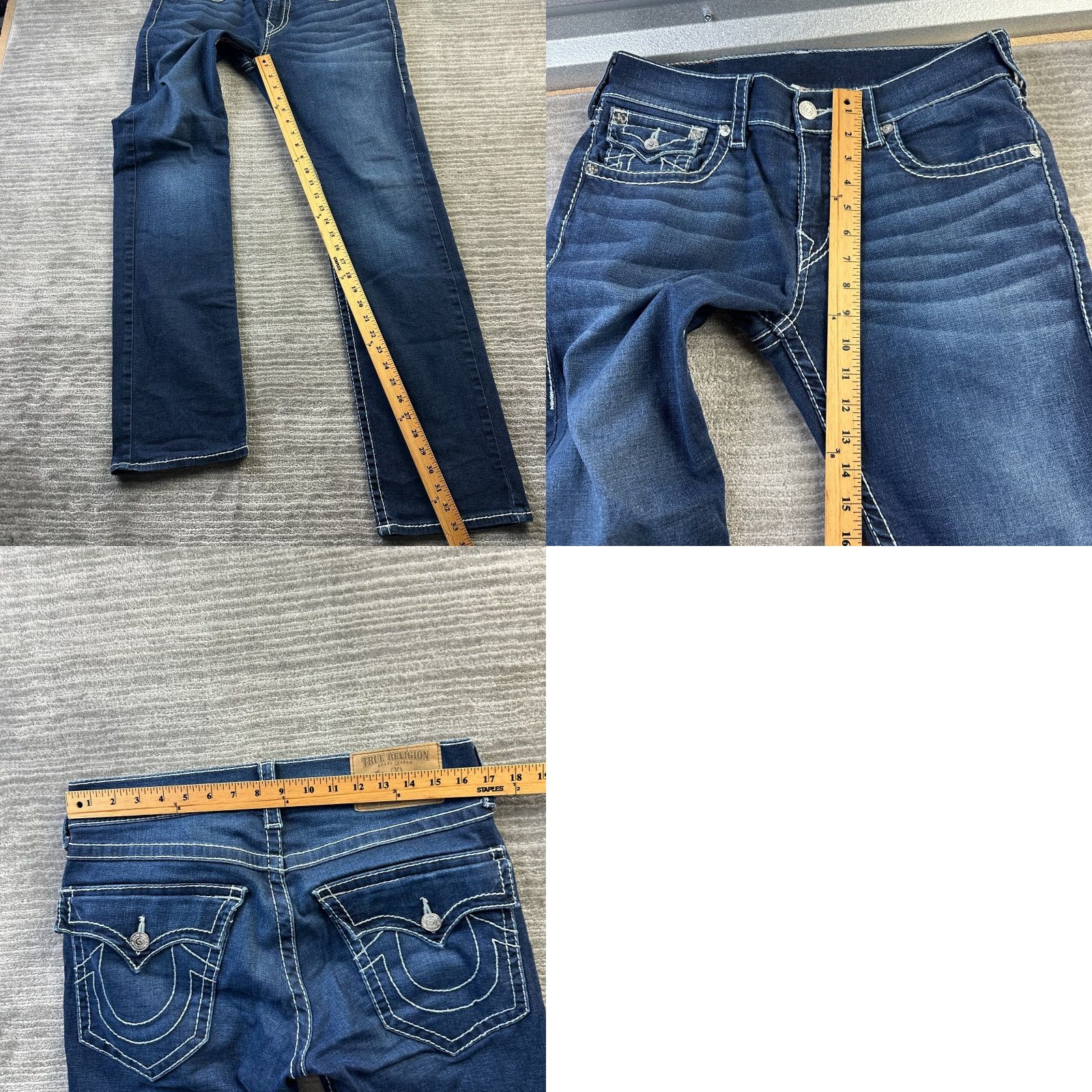 True Religion True Religion Jeans Mens 32 Natural Big T Flap Thick Stitch Size US 32 / EU 48 - 9 Thumbnail