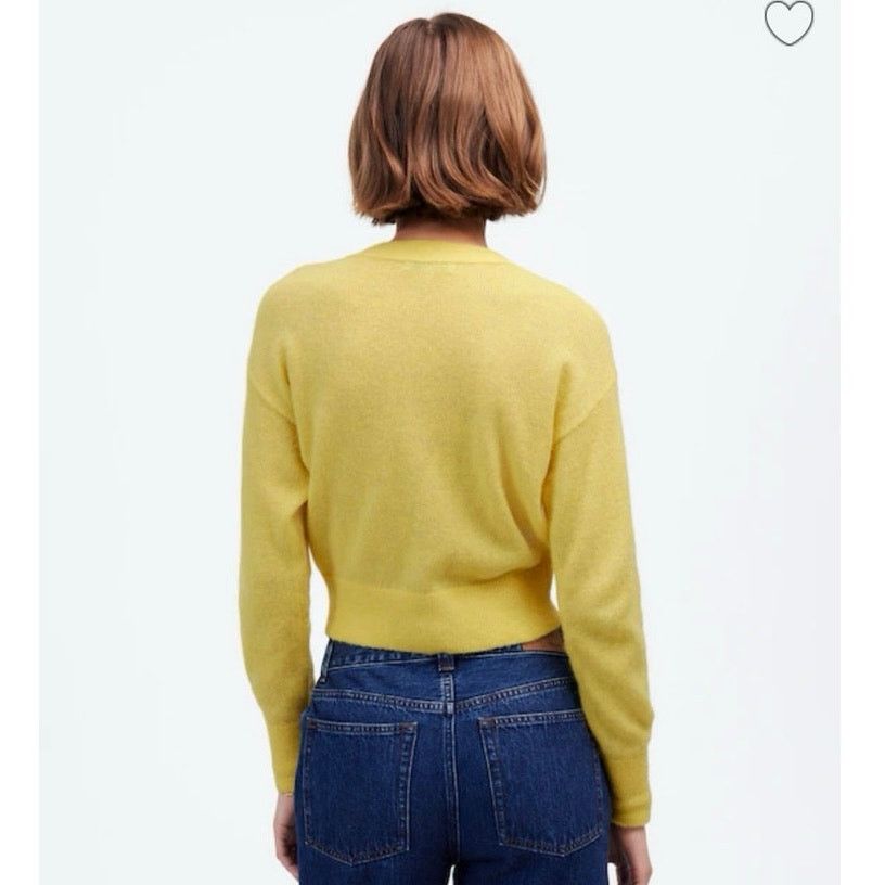 Madewell Madewell Alpaca-Blend V-Neck Cardigan Canary Yellow Size XS Size XS / US 0-2 / IT 36-38 - 2 Thumbnail
