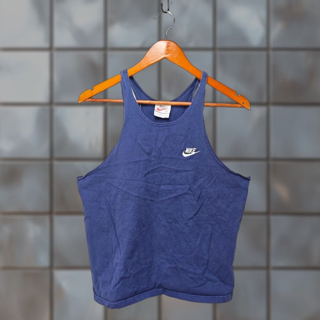 Nike VINTAGE Nike Gym Tank Top Shirt Mens M Blue 90s Size US M / EU 48-50 / 2 - 1 Thumbnail