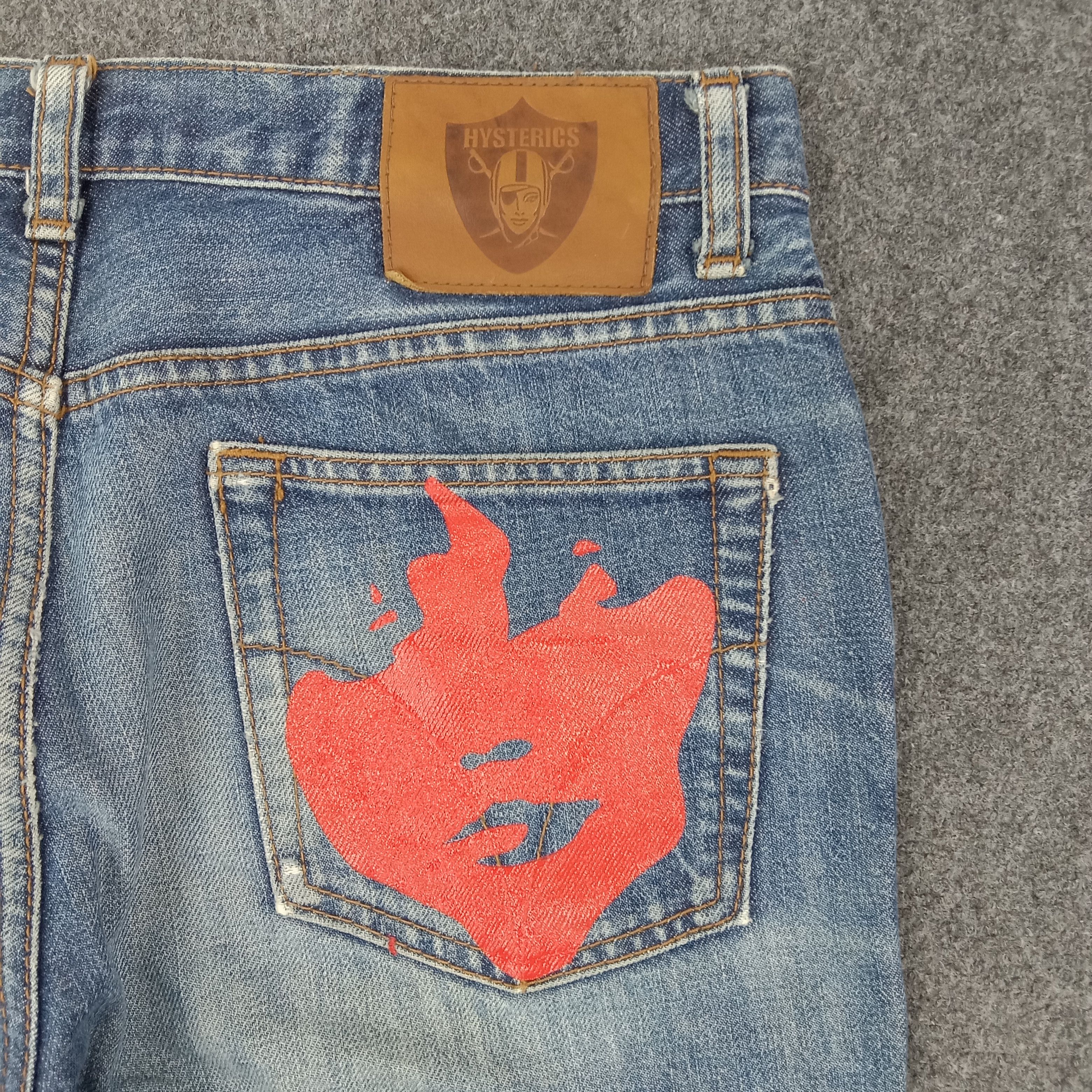 Hysteric Glamour Hysterics Raider Flare Custom Logo Jeans C265N8 Size US 29 - 3 Thumbnail