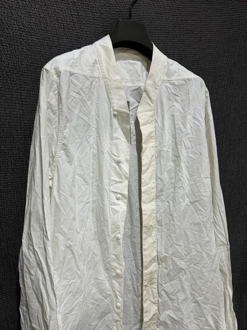 Rick Owens Rick Owens 15 FW mainline collarless white shirt Size US L / EU 52-54 / 3 - 3 Thumbnail