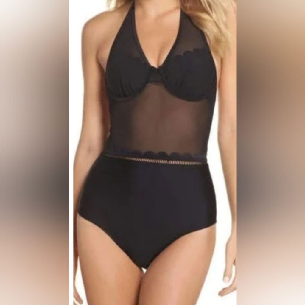 Ted Baker Ted baker secret silhouette scallop mesh swimsuit sz 32 A/B Size ONE SIZE - 2 Thumbnail