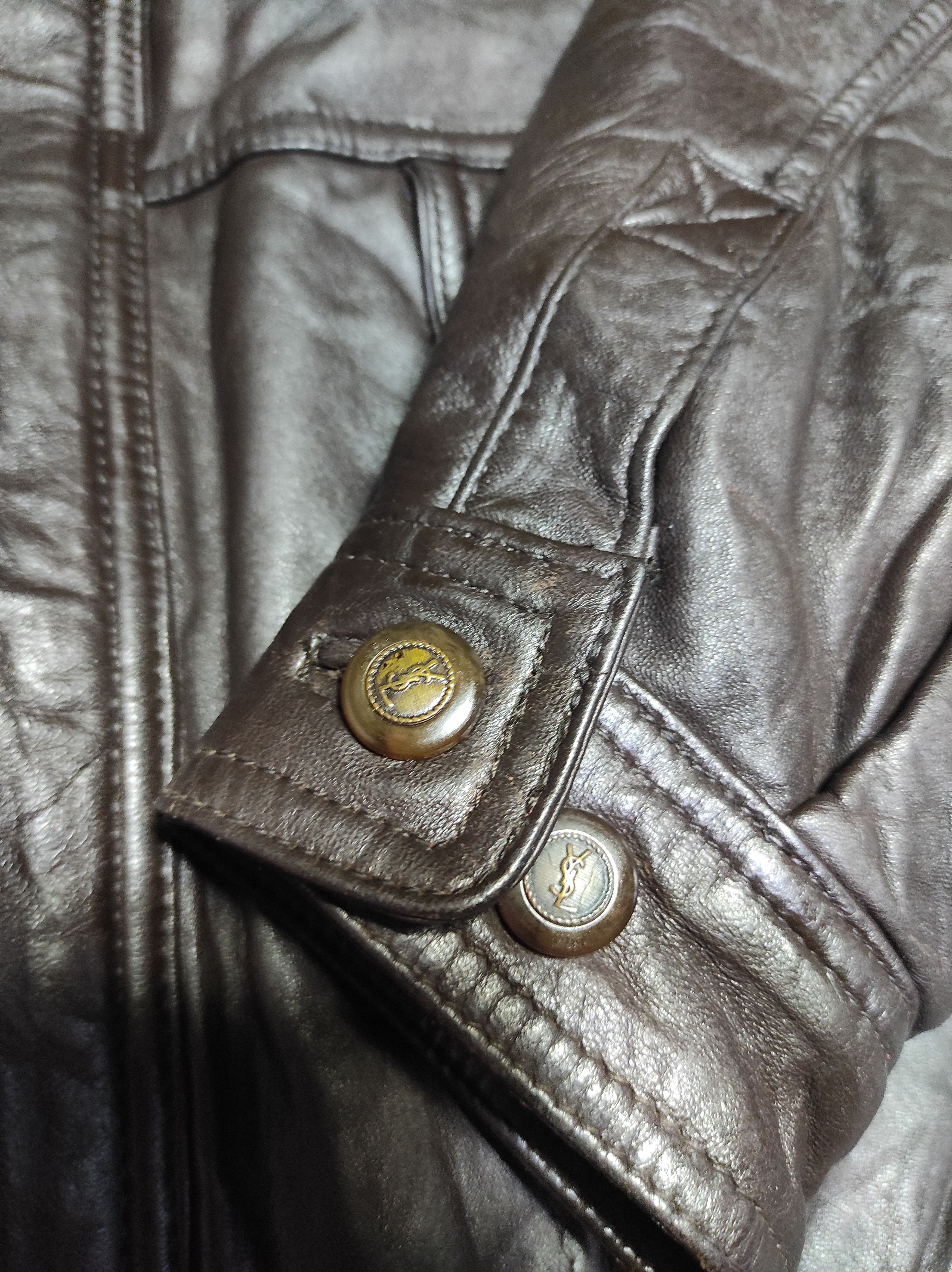 Yves Saint Laurent Beautiful Yves Saint Laurent Bomber jacket Genuine Leather Size US L / EU 52-54 / 3 - 13 Thumbnail