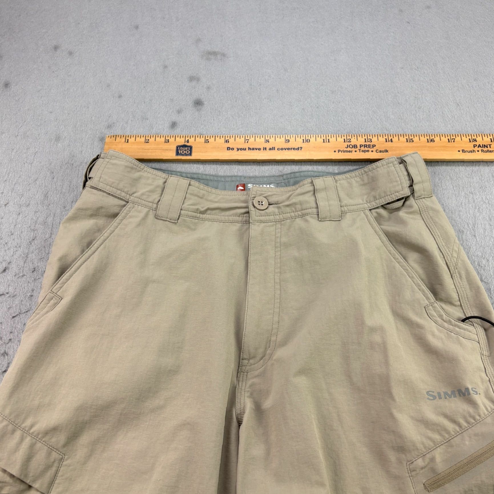 Vintage Simms Shorts Mens Small Beige Cargo Performance Nylon Size US 29 - 5 Thumbnail