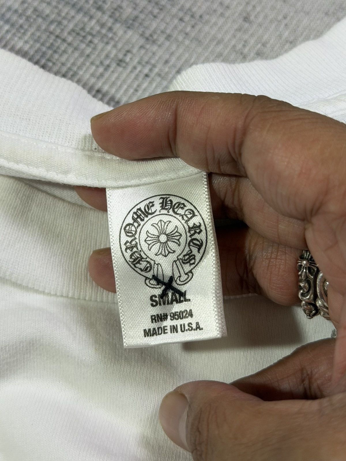 Chrome Hearts RARE! 2010s SILVER Print Cemetery Graveyard Cross Size US S / EU 44-46 / 1 - 10 Thumbnail