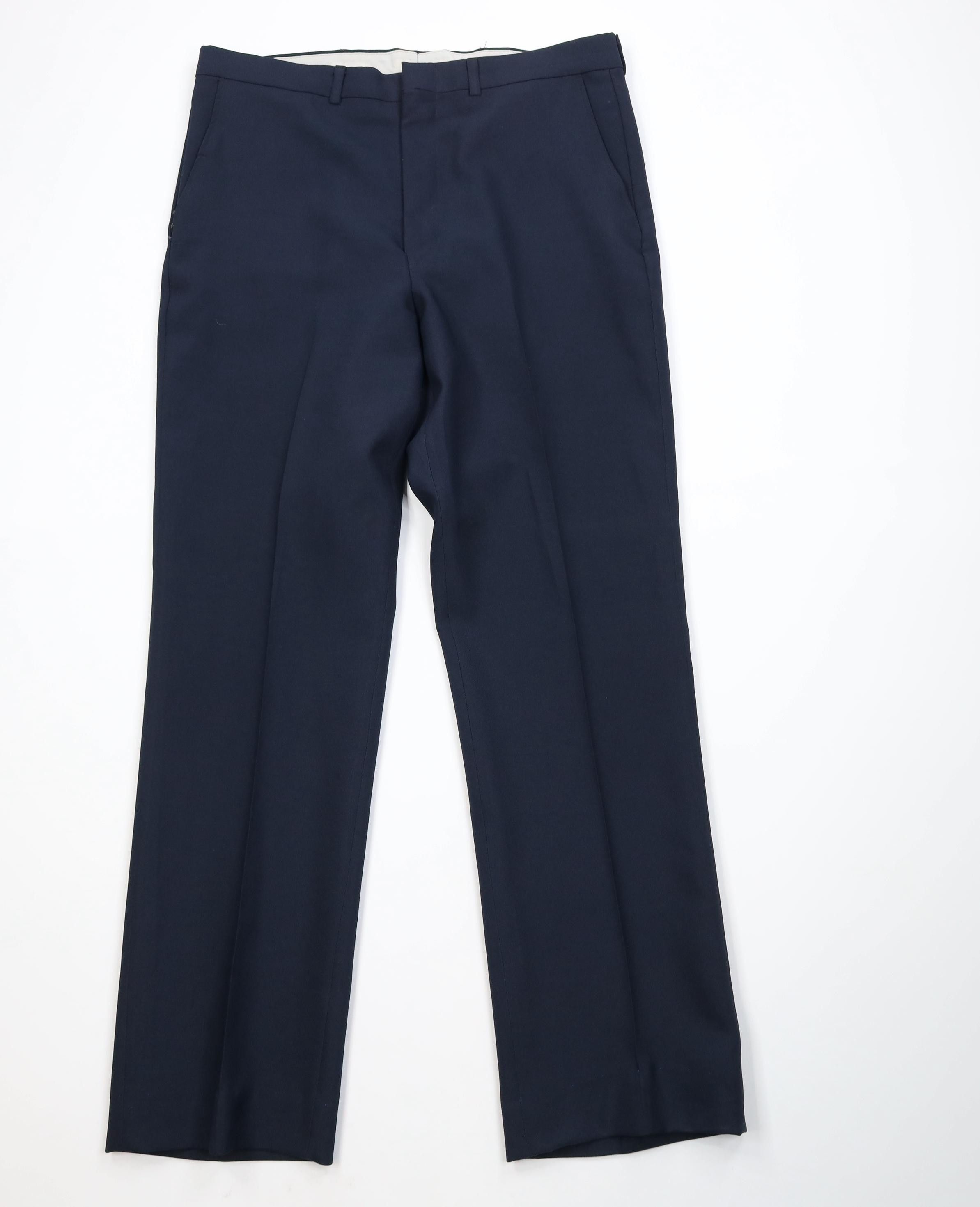 Vintage Vintage 70s Streetwear Flared Wide Leg Chino Pants Blue USA Size US 36 / EU 52 - 1 Thumbnail