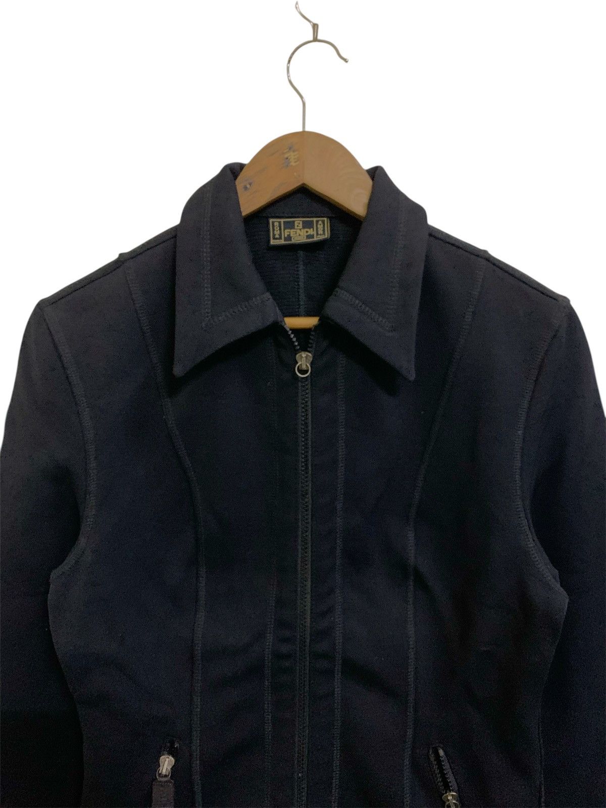Fendi 💥Fendi Roma Italy Black Zipper Jacket Size S / US 4 / IT 40 - 2 Thumbnail