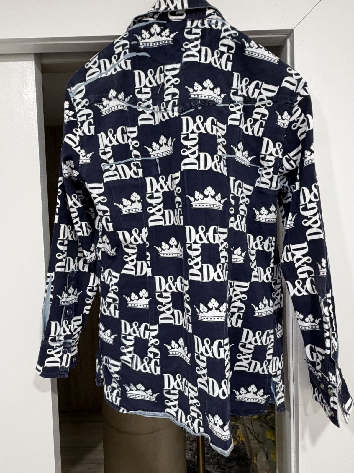 Dolce & Gabbana Dolce & Gabbana crown logo denim shirt jacket Size US M / EU 48-50 / 2 - 6 Thumbnail