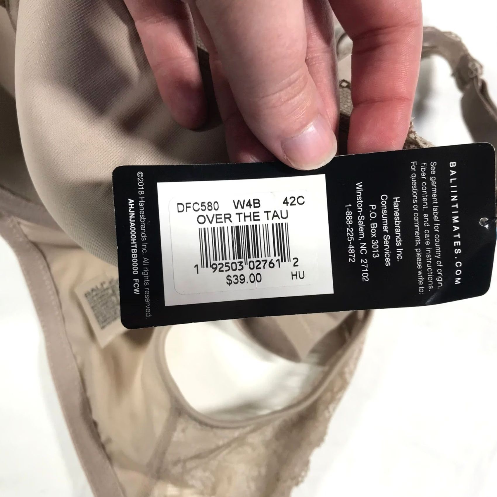 Vintage Bali Bra 42C Unlined Underwire Over the Taupe Lace Trim DFC580 NWT Size ONE SIZE - 8 Thumbnail