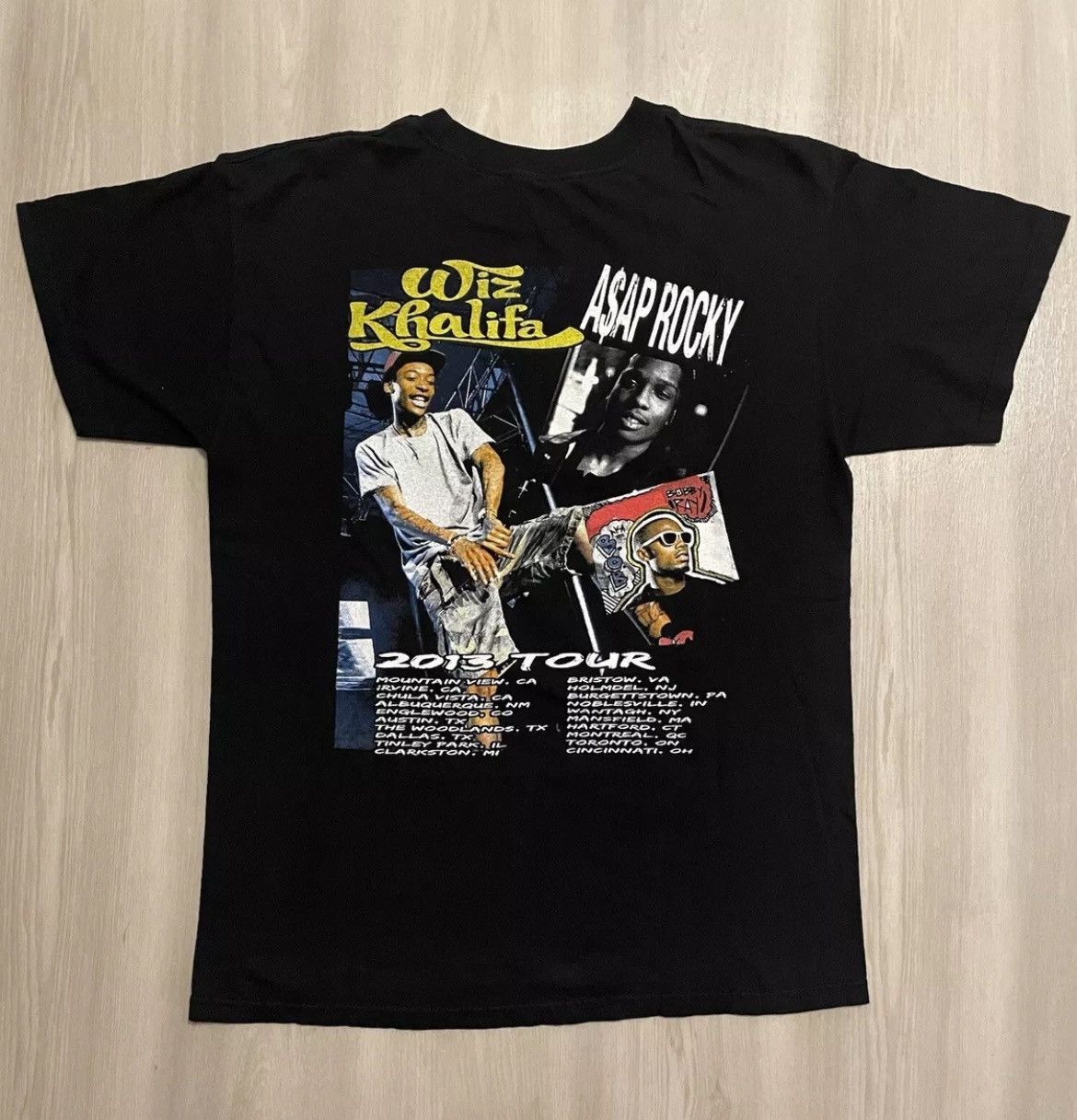 Rap Tees × Vintage 2013 Wiz Khalifa Tour Shirt ASAP Rocky B.O.B Mens Medium Size US M / EU 48-50 / 2 - 3 Thumbnail
