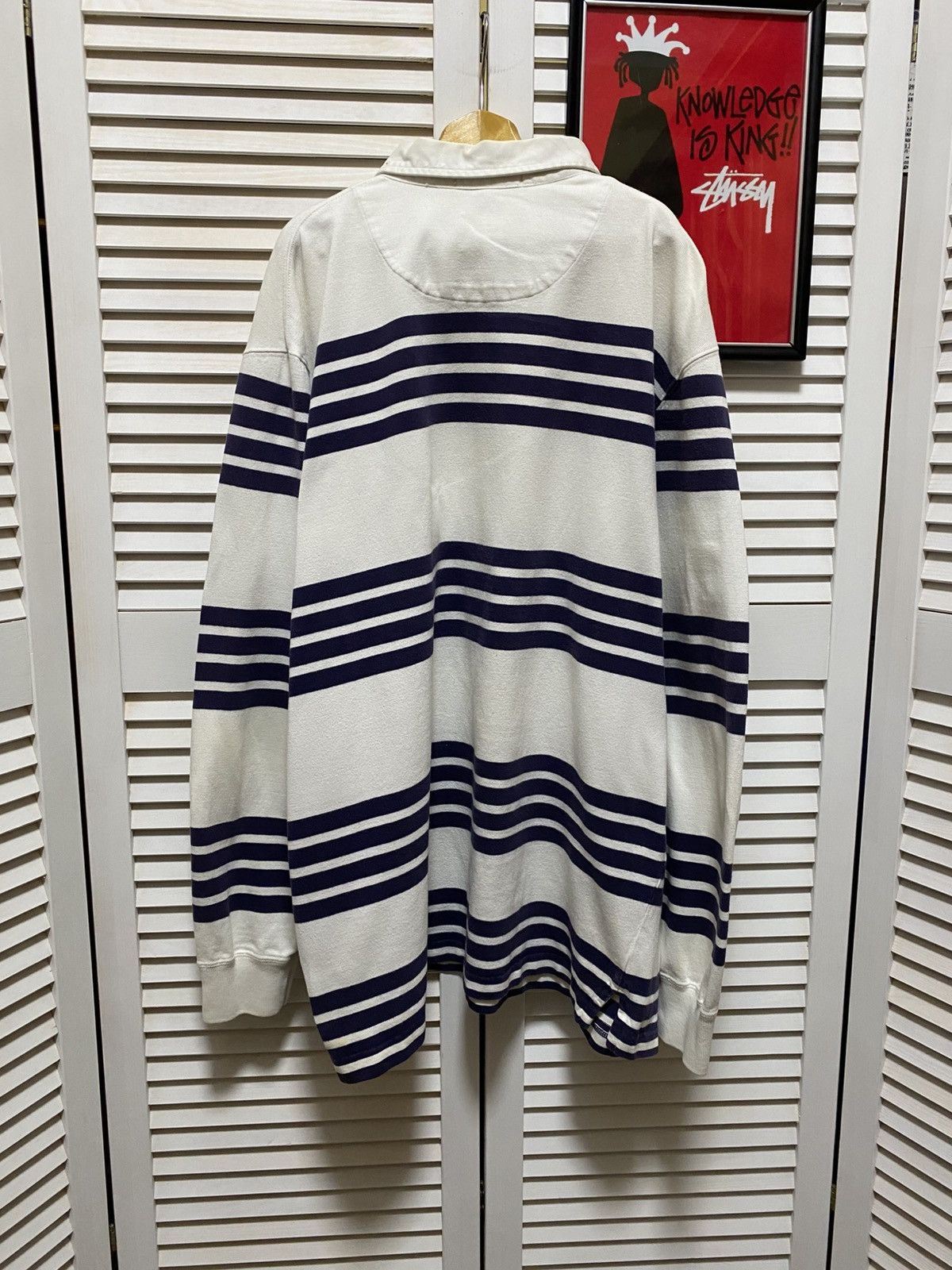 Polo Ralph Lauren Vintage Polo Ralph Lauren Rugby Long Sleeve Striped Pony OG Size US XL / EU 56 / 4 - 4 Thumbnail