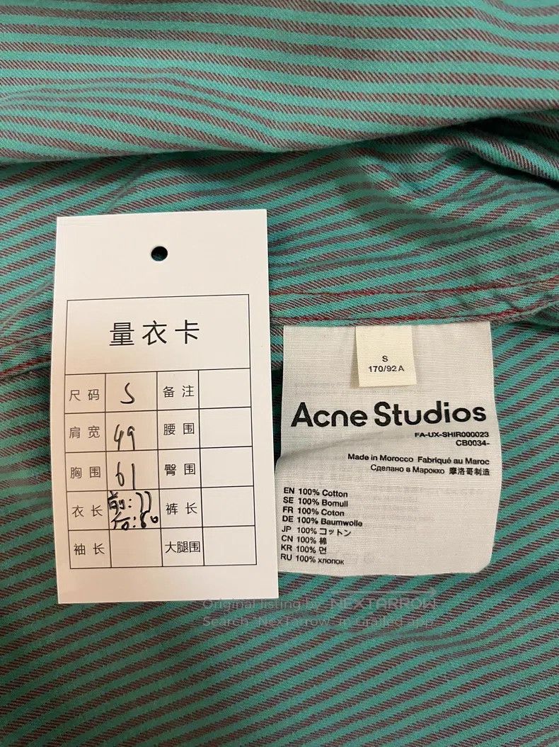 Acne Studios Acne Studios Smiley face print striped long-sleeve shirt Size US S / EU 44-46 / 1 - 5 Thumbnail