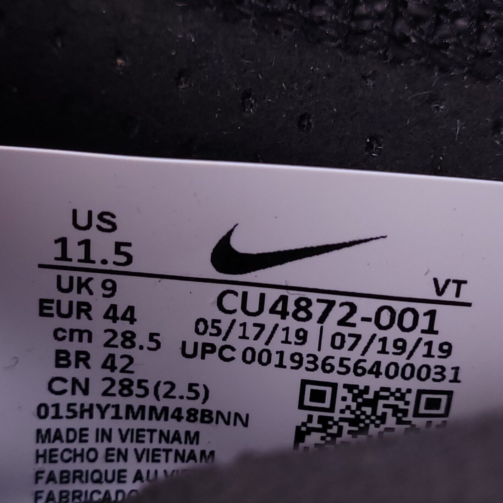 Nike Nike Air Vapormax 2019 Shoe Women Size 11.5 CU4872-001 Black Size US 11.5 / IT 41.5 - 8 Thumbnail