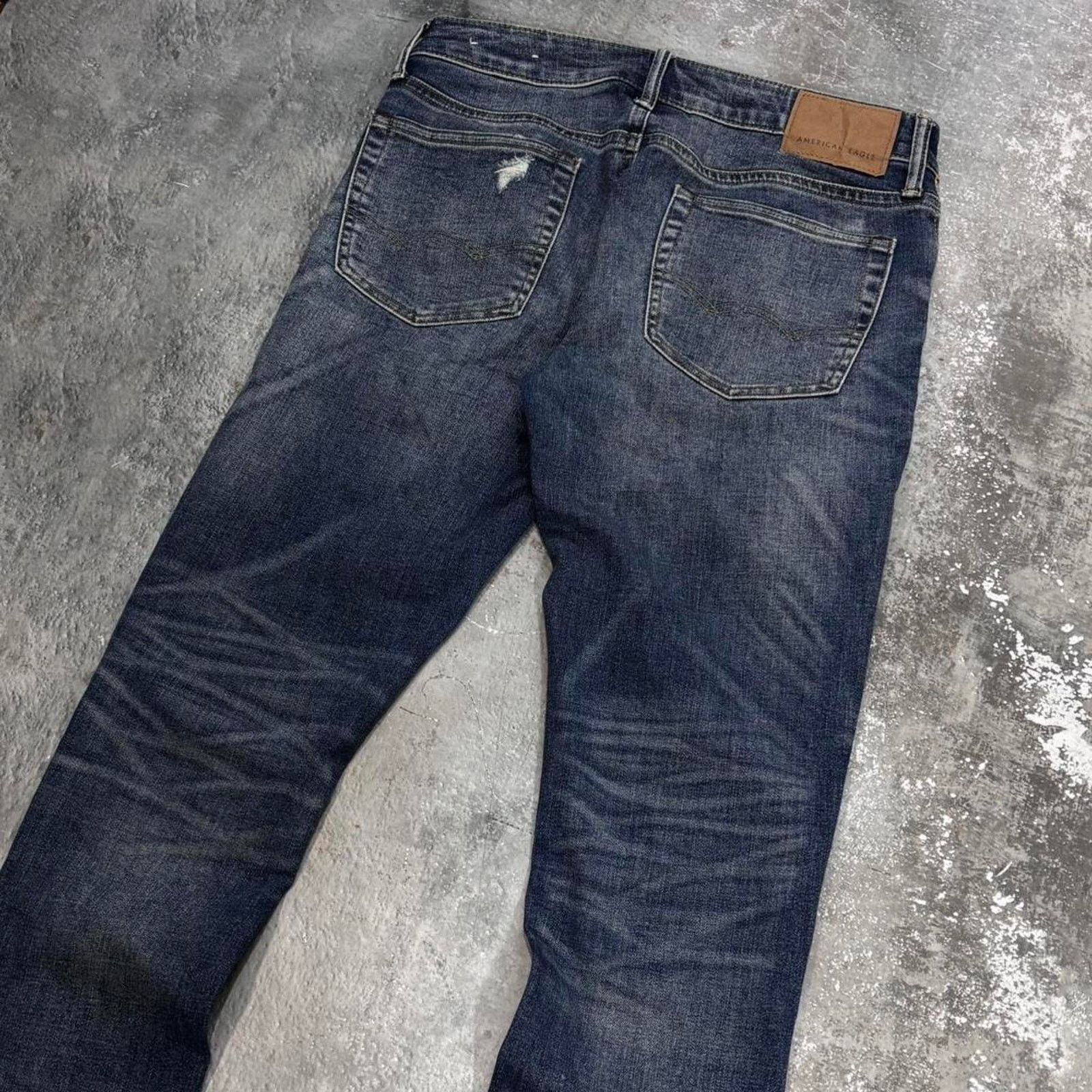 American Eagle Outfitters × Japanese Brand × Vintage Y2K Boro Overstitched American Eagle Jeans Distressed32 x 30 Size US 32 / EU 48 - 6 Thumbnail