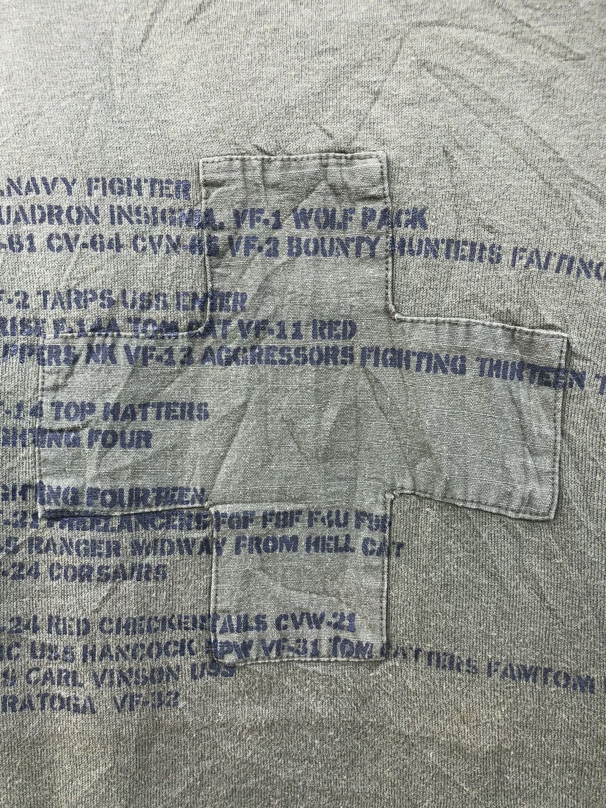 Bullet Noise × Japanese Brand × Vintage Vintage Y2K Bullet Noise Us Navy Fighter Tshirts Size US L / EU 52-54 / 3 - 6 Thumbnail
