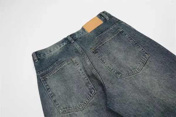 Japanese Brand Loose washed distressed pocket split patchwork jeans Size US 32 / EU 48 - 5 Thumbnail