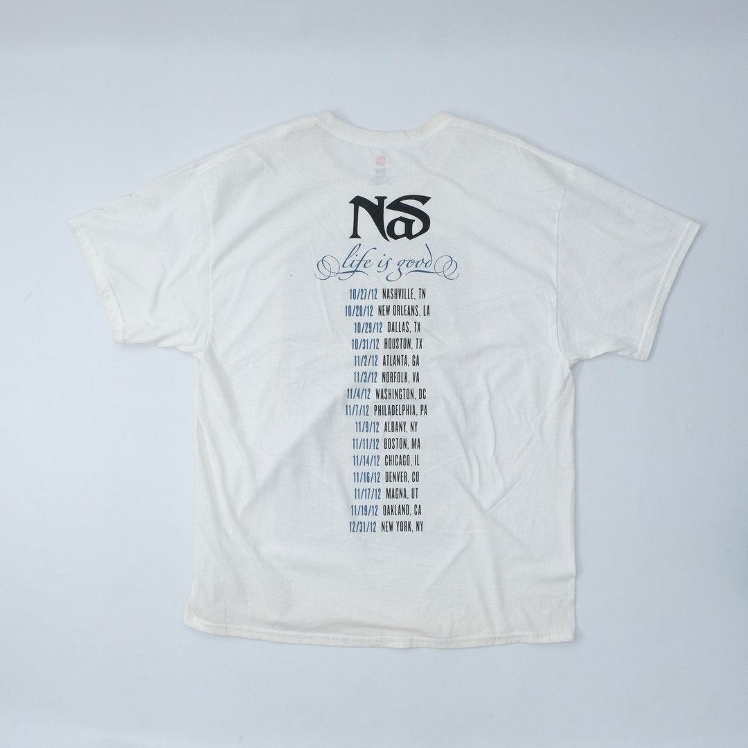 Rap Tees 2012 NAS Life Is Good Tour Hanes White Tee-Unisex Size US XL / EU 56 / 4 - 2 Thumbnail