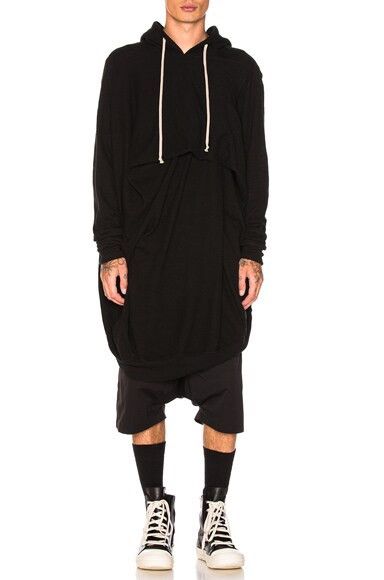 Rick Owens × Rick Owens Drkshdw Rick Owens Drkshdw Black Twisted Seahorse Hoodie Size US L / EU 52-54 / 3 - 3 Thumbnail