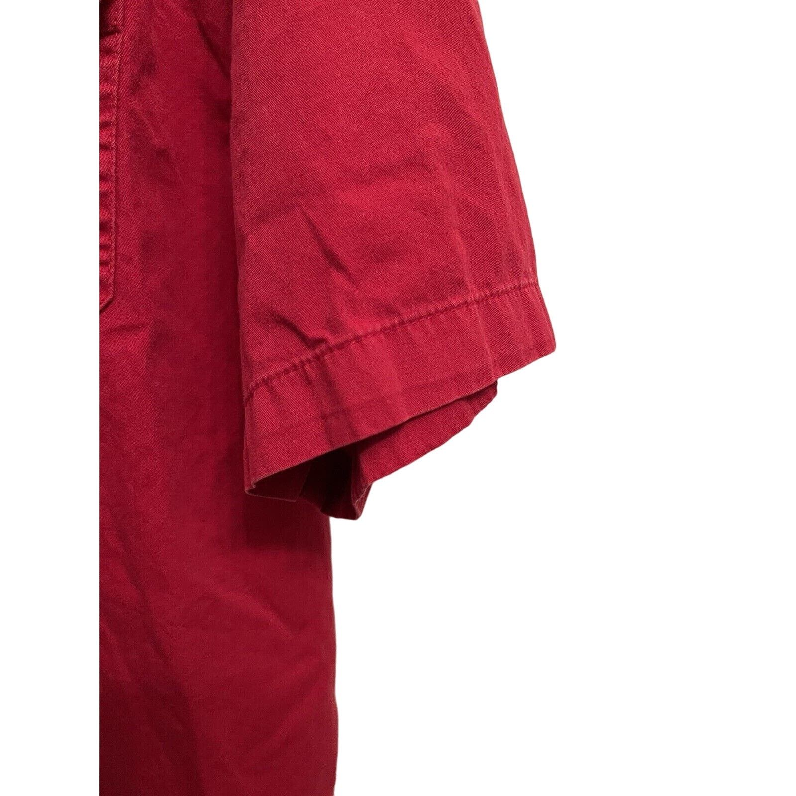 Wrangler Wrangler Hero Button Up Large Red Short Sleeve Pockets Size US L / EU 52-54 / 3 - 6 Thumbnail