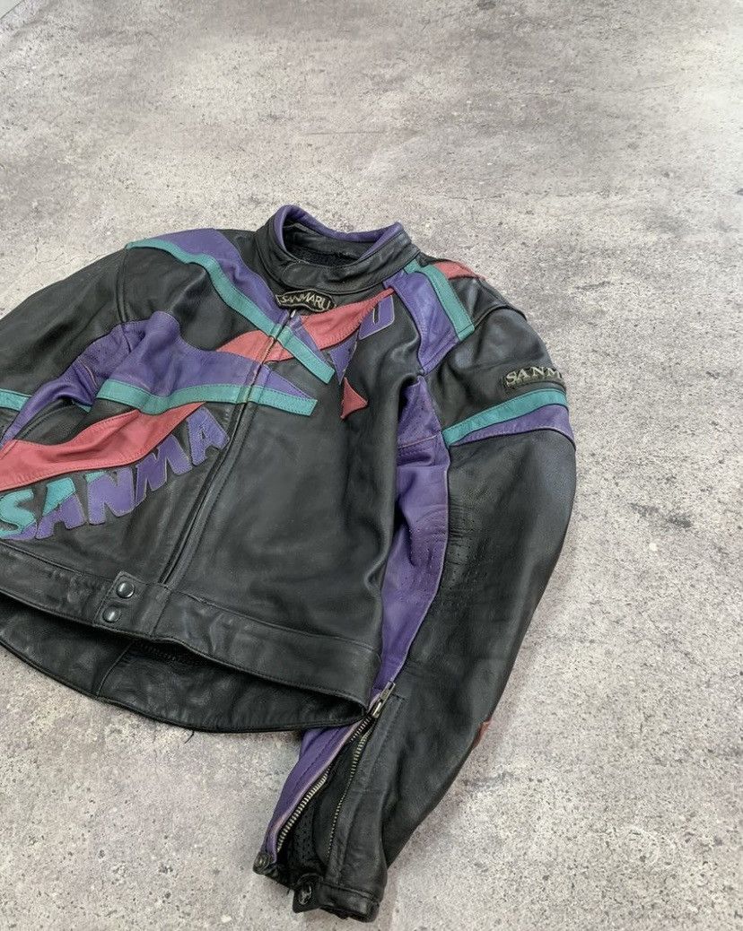 Genuine Leather × Japanese Brand Leather Jacket Vintage Faded Racing Brown Biker Y2K Size US L / EU 52-54 / 3 - 9 Thumbnail