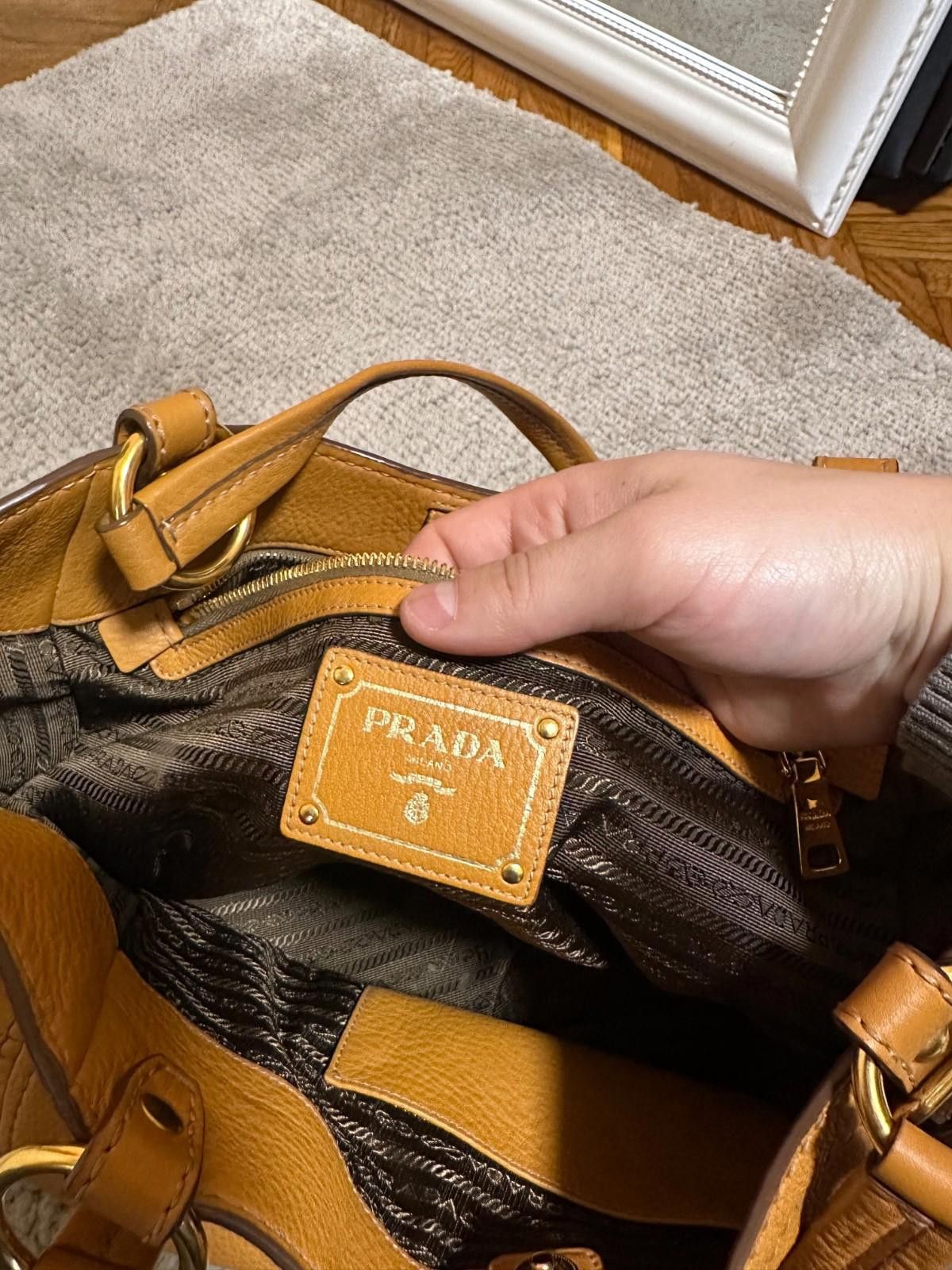 Prada Prada Vitelo Caramelo Bag Size ONE SIZE - 10 Thumbnail