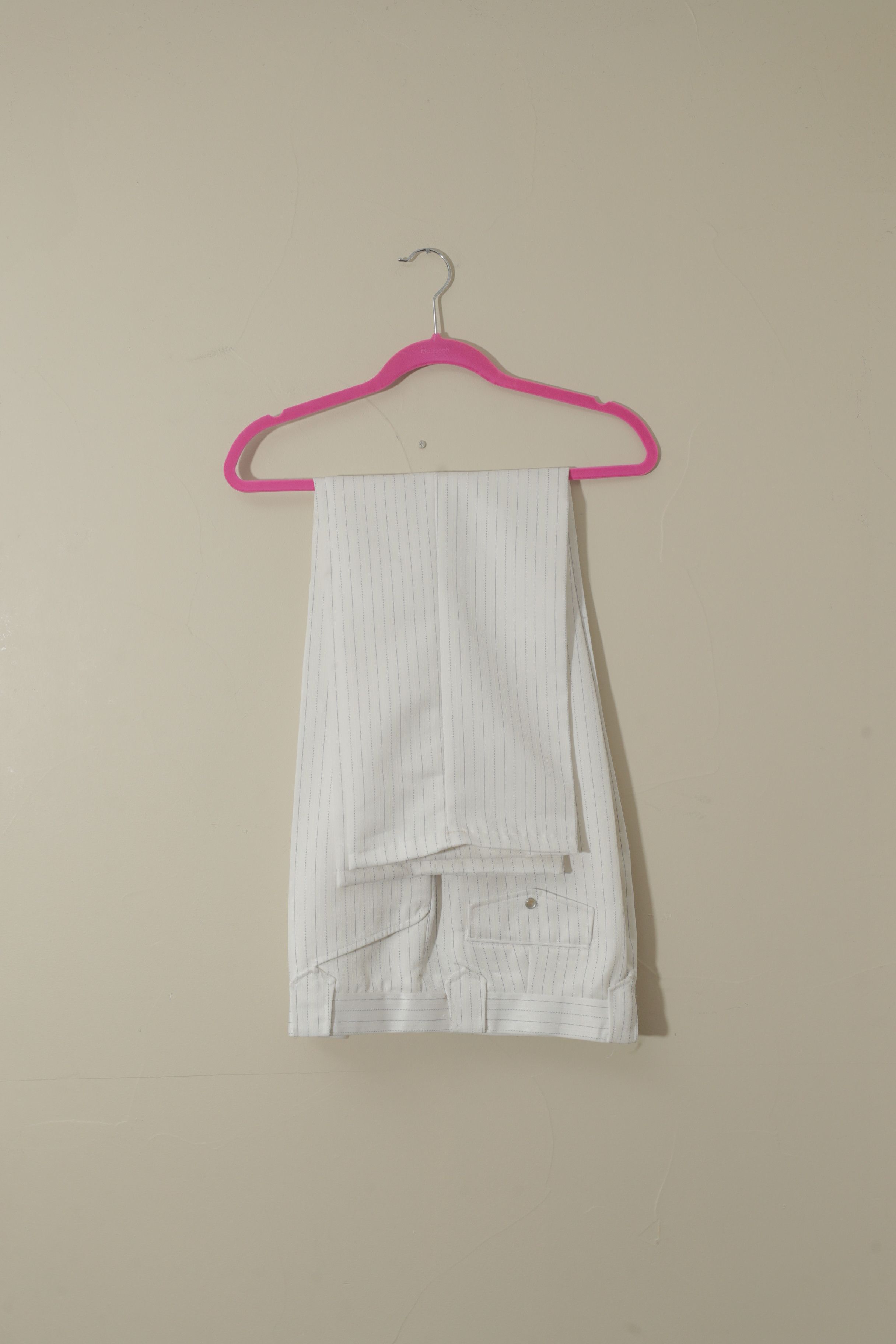 Vintage Meztizos Vintage White Striped Dress Pants (34) Size US 34 / EU 50 - 2 Thumbnail