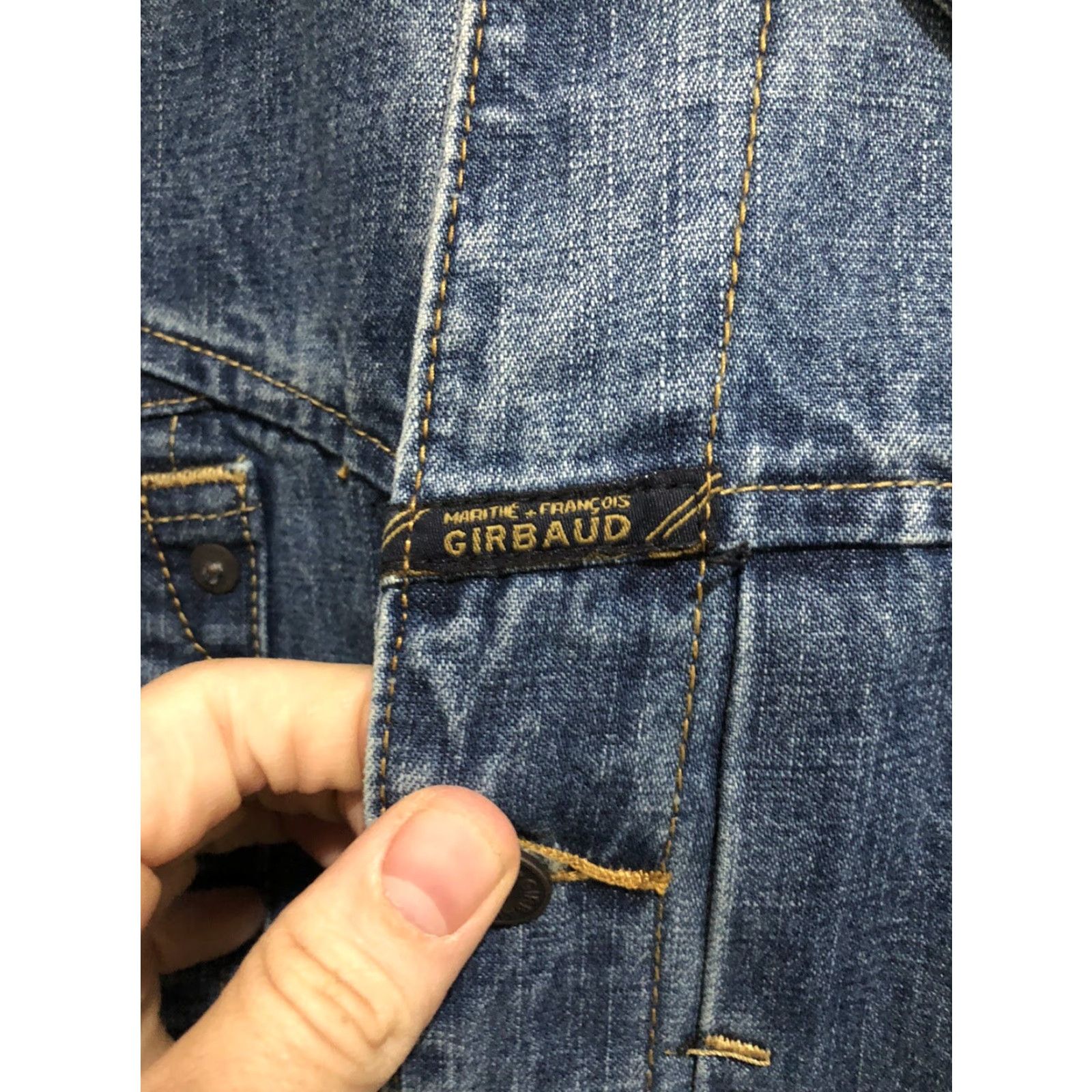 Denime VINTAGE Marithe Francois Girbaud X Front Blue Denim Jean Jacket 3XL NWT Men's Jacket Size US 39 - 5 Thumbnail