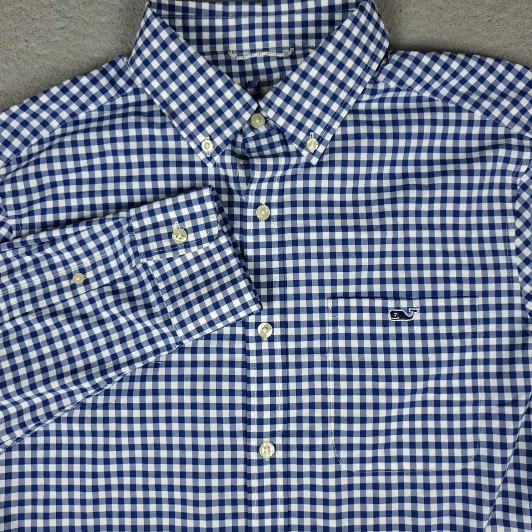 Vineyard Vines Vineyard Vines Shirt Mens Medium Blue Check Performance Nylon Long Sleeve Size US M / EU 48-50 / 2 - 2 Thumbnail