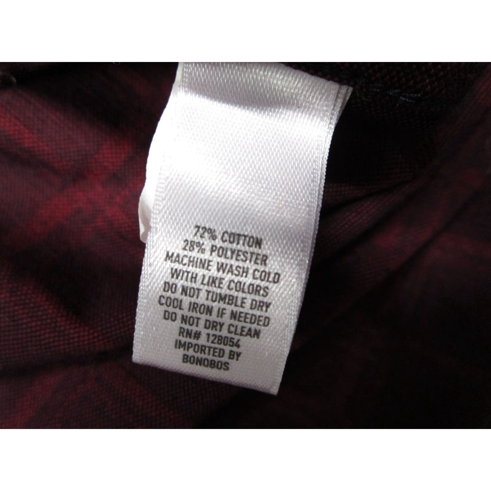 Bonobos Bonobos Dress Shirt Mens Slim Fit Red Check Button Up Work Shirt Size 40R - 4 Thumbnail