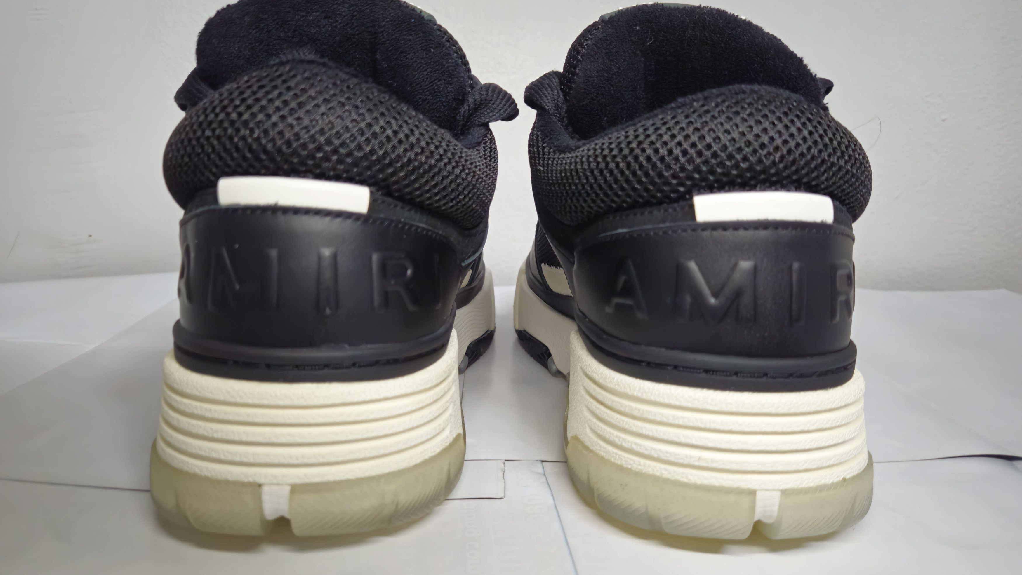 Amiri Amiri MA-1 Leather & Mesh Sneakers - Black/White Size US 10 / EU 43 - 8 Thumbnail