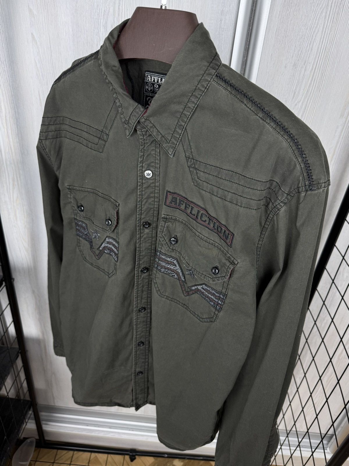 Affliction Affliction Black Premium American Customs big logo shirt Size US XL / EU 56 / 4 - 8 Thumbnail