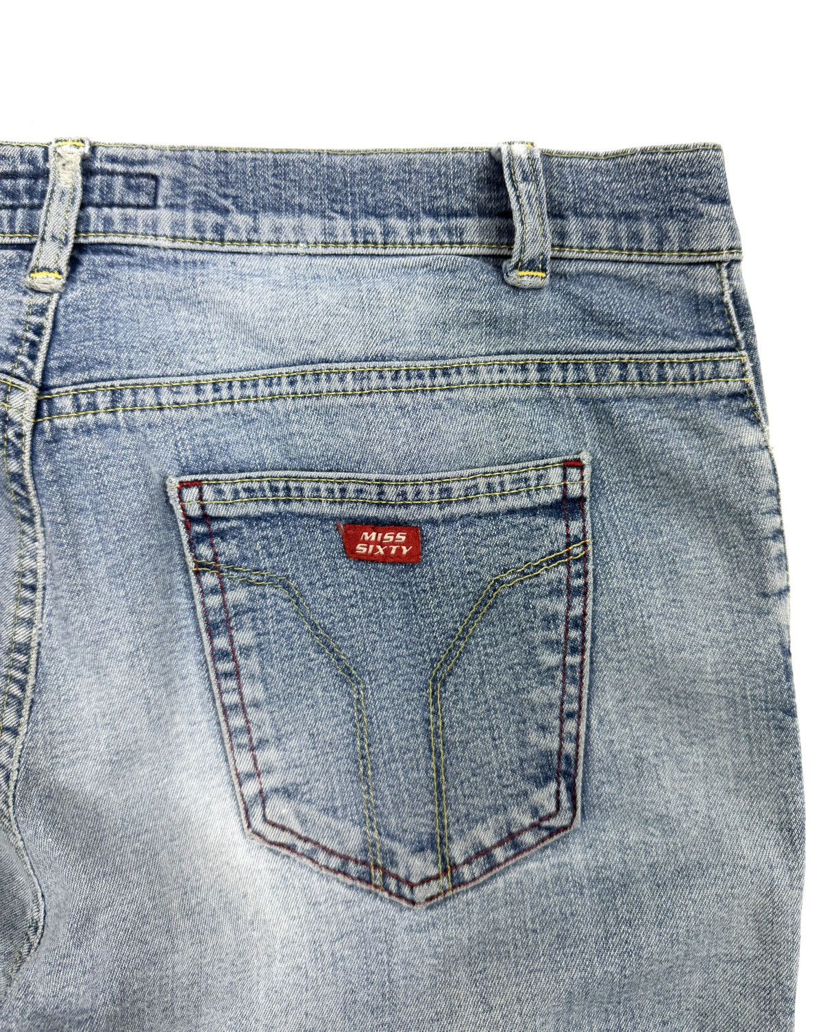 Miss Sixty Rare Miss Sixty Y2K Flared Jeans Blue Vintage 31 Faded Denim Size 31" - 11 Thumbnail