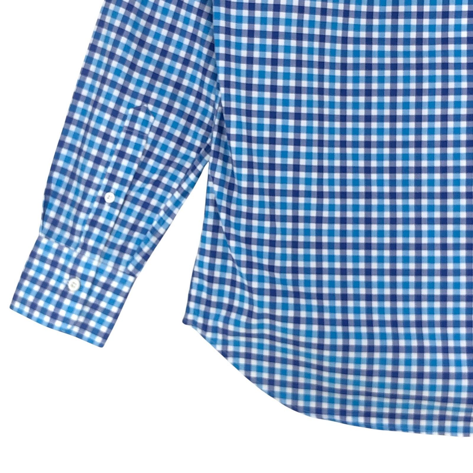 Canali Canali Dress Shirt M Blue Teal Gingham Check Long Sleeve Size US M / EU 48-50 / 2 - 11 Thumbnail