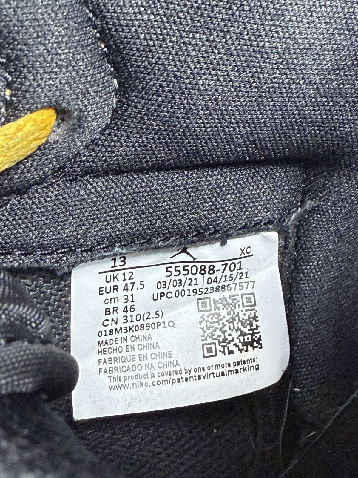 Nike Air Jordan 1 OG High “Pollen” Size US 13 / EU 46 - 10 Thumbnail