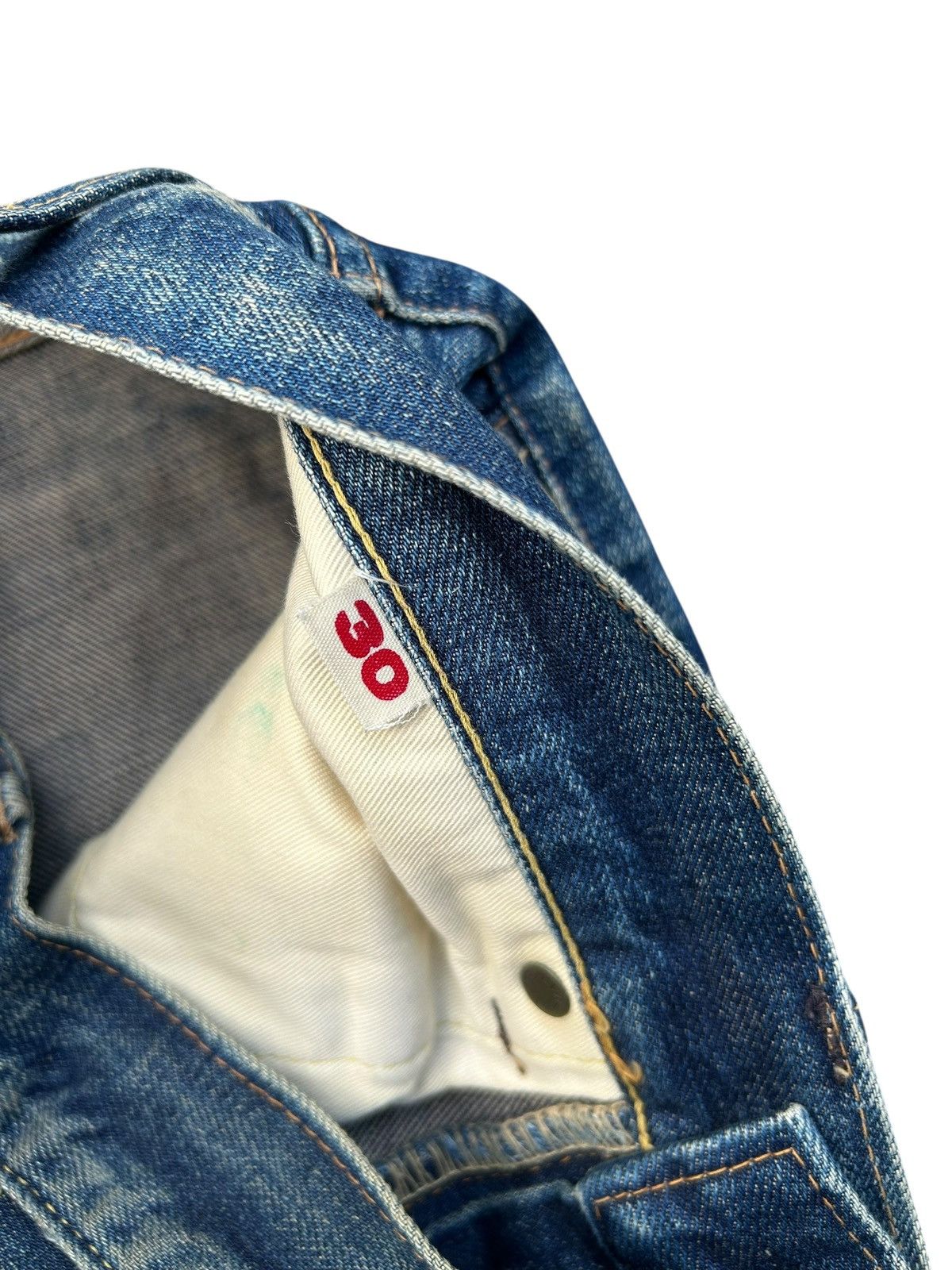 Kapital Vintage Blue Blue Hr Market Selvedge Distressed denim jeans Size US 30 / EU 46 - 8 Thumbnail