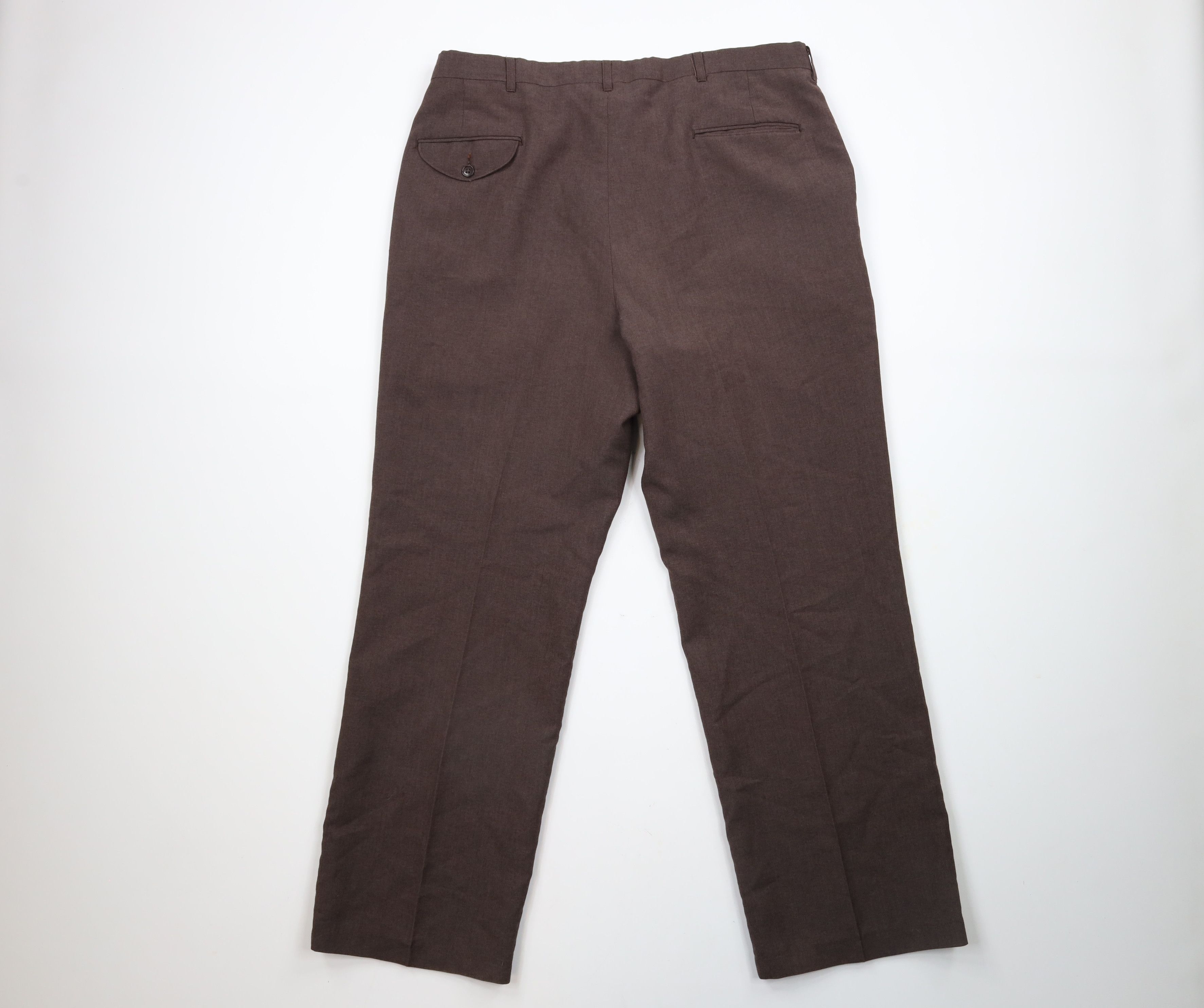 Vintage Vintage 90s Streetwear Wool Blend Knit Wide Leg Pants Brown Size US 38 / EU 54 - 9 Thumbnail