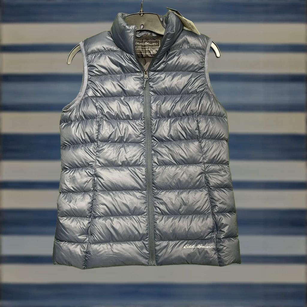 Eddie Bauer Eddie Bauer Puffer Vest Womens Small Goose Down Outdoor Blue EB650 NWT Size S / US 4 / IT 40 - 1 Thumbnail